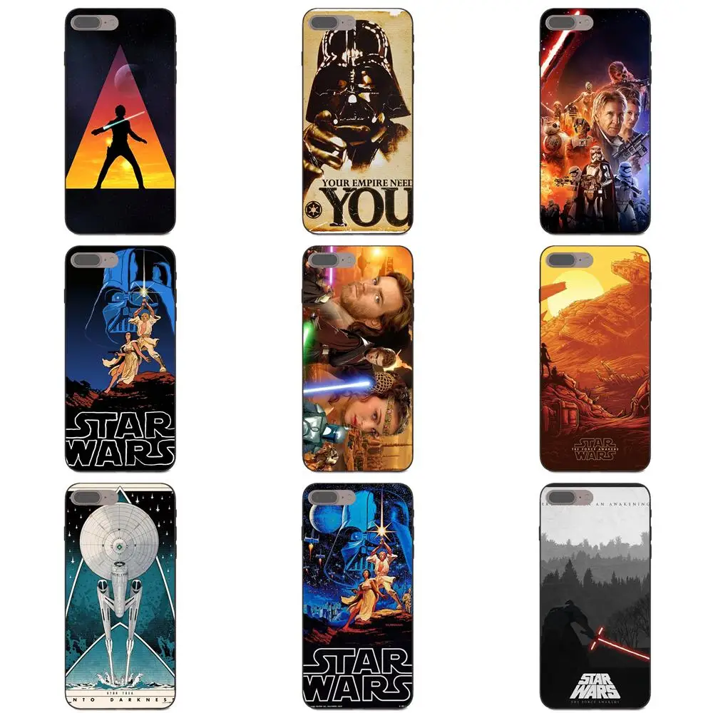 

For Xiaomi Redmi Note 2 3 4 4A 4X 5 5A 6 6A Plus Pro S2 Y2 Soft TPU Protective Skin Star Wars Vintage Retro Film Poster