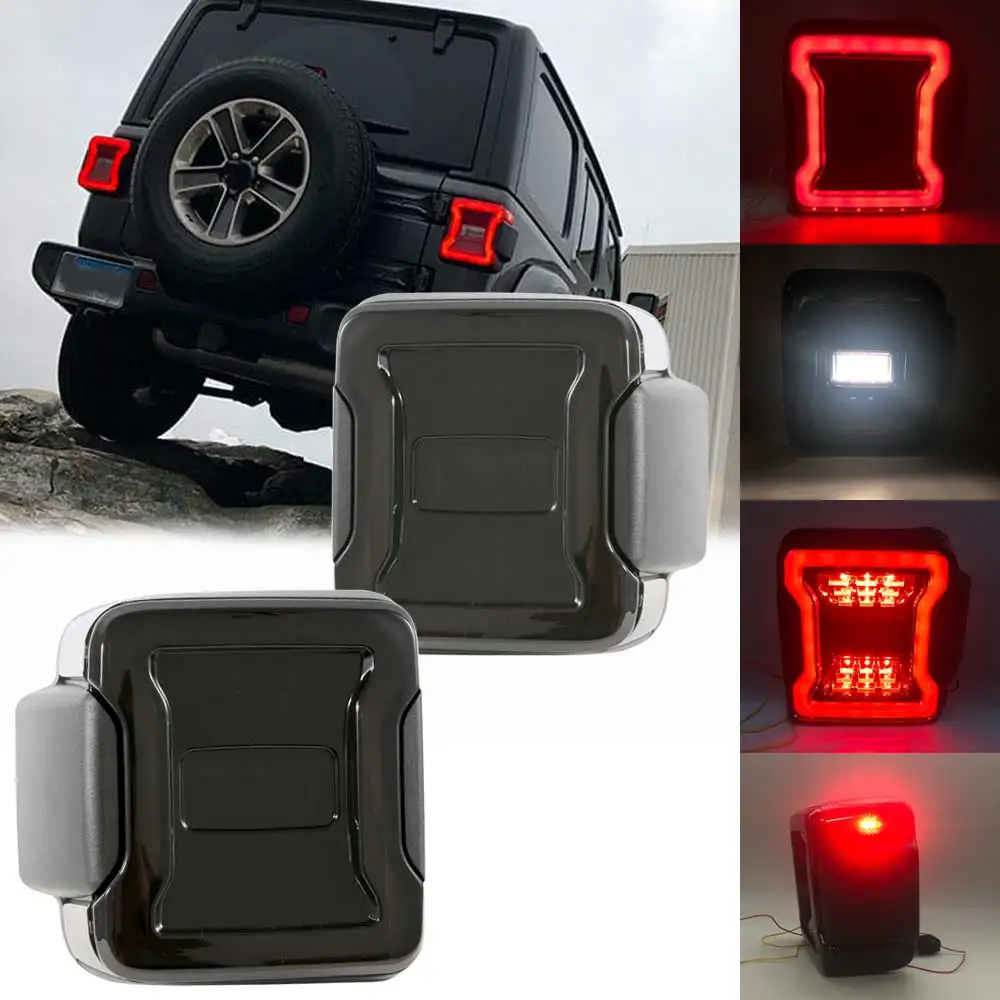

For Jeep Wrangler JL 2018 2019 For Jeep Wrangler Taillights Smoked LED Tail Lights Turn signal with USA Version