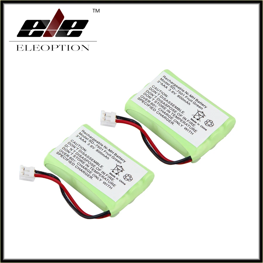 2 pcs AAA Ni MH 800mAh 3.6V Rechargeable Replacement Cordless Home