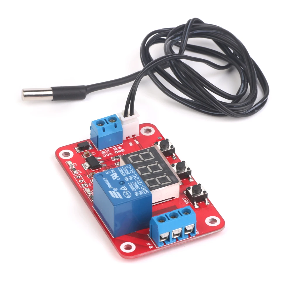 DC 12V Temperature Display Module Sensor Relay Switch Control