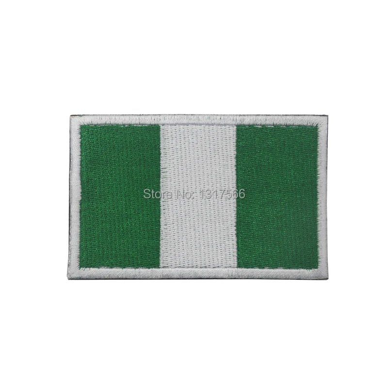 

Nigerian National Flag Embroidery Patch Embroidered Patch Military Tactical Armband Fabric Sticker Sewing Applique
