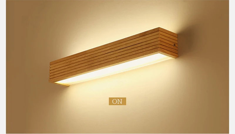 Horsten Modern Japanese Style Led Lamp Oak Wooden Wall Lamp Nordic Solid Wood Mirror Wall Lights Sconce For Bedroom Bathroom Home Lighting (7)