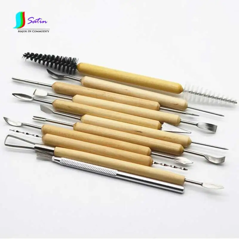 High Quality Clay Sculpture,Clay pottery Sculpture Tool,DIY Sculpture Tool Set with Wooden