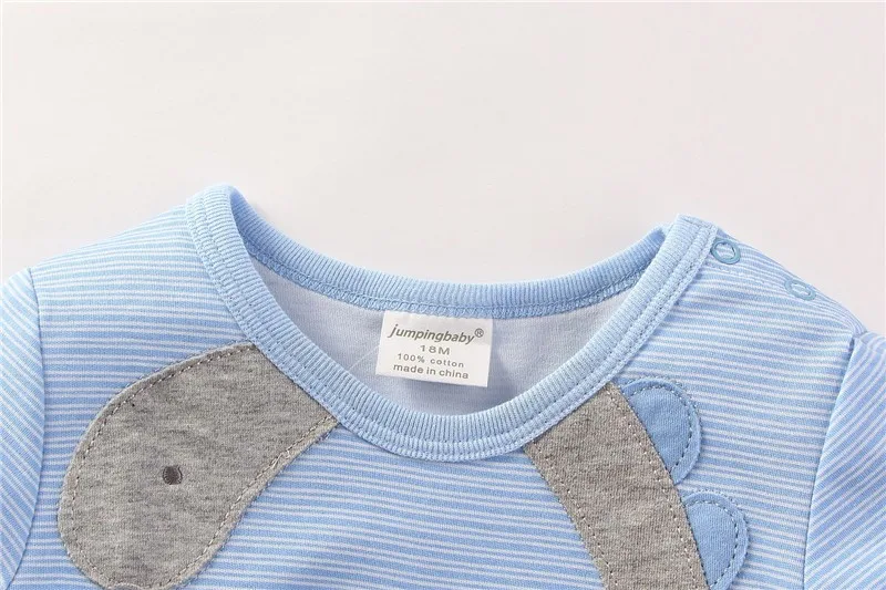 100% Cotton Children Kids Autumn Hot Sale T-Shirt Clothing For 1-6Y Kids Jumpingbaby Brand Long Sleeve Casual Tees Child Tops08