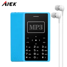 Ultra Thin AIEK Tarjeta de Teléfono Móvil 4.8mm/X7 Baja Radiación AEKU mini pocket estudiantes personalidad niños teléfono PK SOYES X6 M5