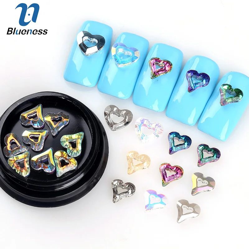 Blueness 8 штук пакет красочные Хрустальные стеклянные камни для украшения ногтей в