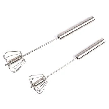 

Semi-automatic Egg Beater Mixer Self Turning Egg Cream Coffee Milk Stirring Whisk Manual Handheld Blender Kitchen Tools