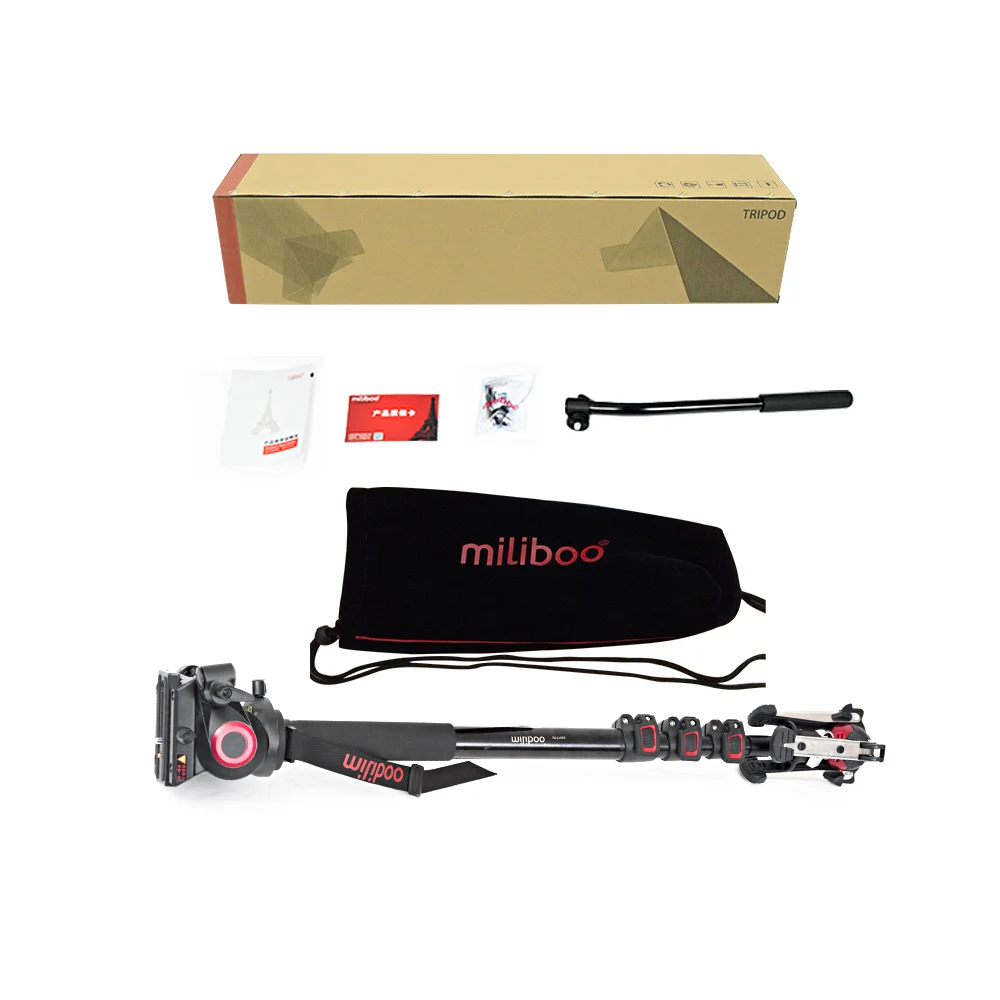 Miliboo MTT705AS алюминиевый Портативный монопод для камеры с жидкостной головкой