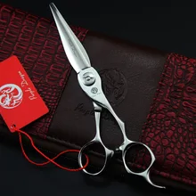 TOPPEST 6' дюймовые серебристые Парикмахерские ножницы с сумкой Япония 440C 62HRC для дома и салона собаки кошки ножницы для стрижки домашних животных ножницы для волос
