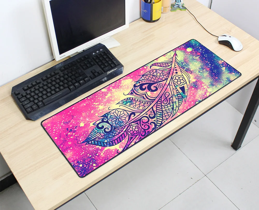 art mouse pad 800x300mm speed Keyboards Mat Rubber Gaming mousepad cool