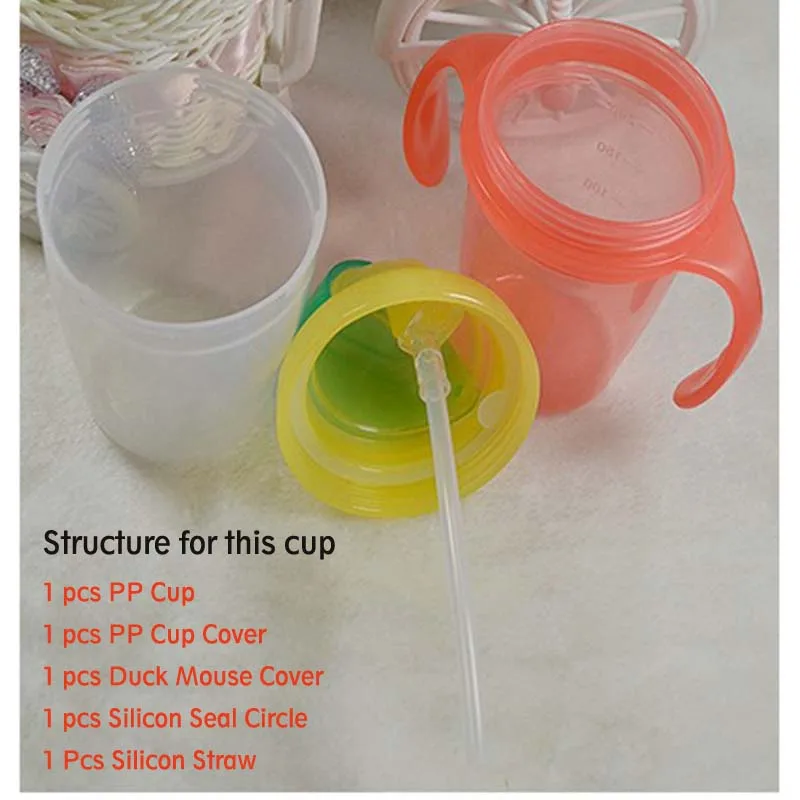 Новорожденный ребенок бутылки для питьевой воды нежные детские обучение чашки бутылочка для кормления 5 цветов двойной Слои теплая чашке