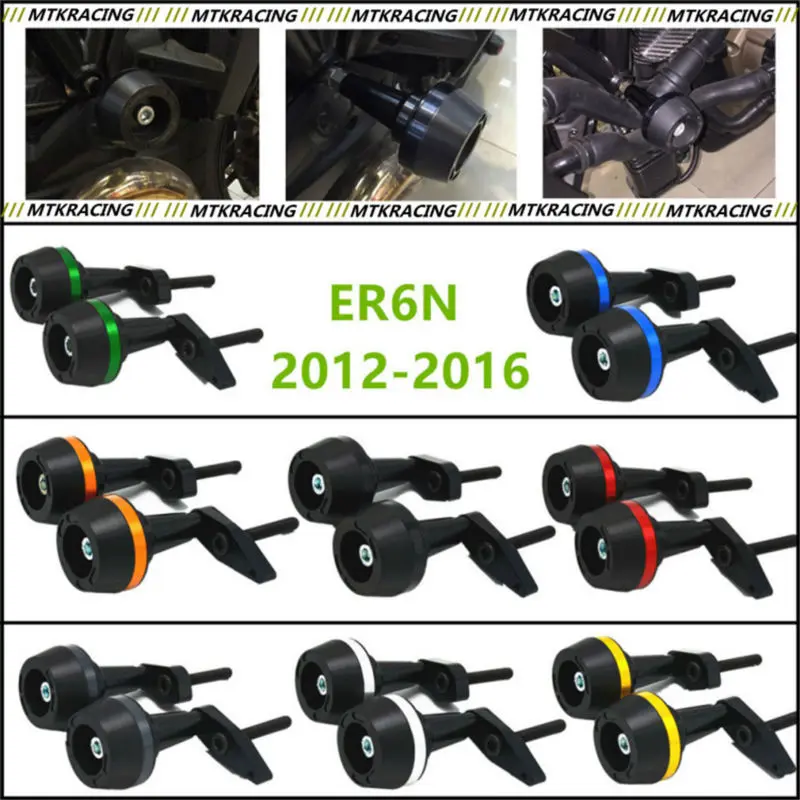 

Free delivery New CNC Aluminum Motorcycle Falling Protection Left and Right Frame Sliders Protector For KAWASAKI ER6N 2012-2016