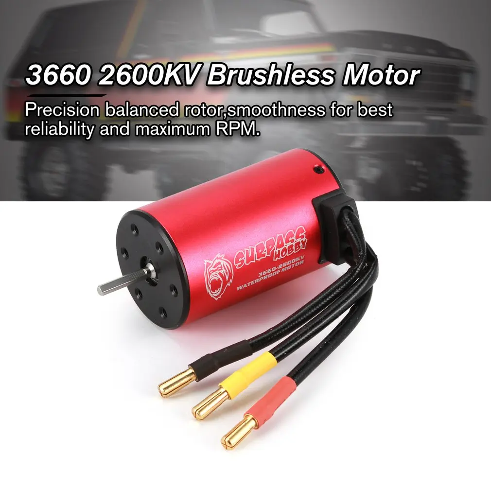 SURPASSHOBBY KK 3660 2600KV бесщеточный двигатель 2S для 1:10 RC Дрифт гоночный автомобиль водонепроницаемый Сенсорный грузовик часть