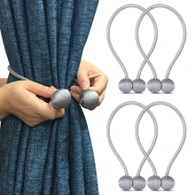 European Style Magnetic Woven Texture Curtain Tieback Convenient Drape Tie Backs Decorative Blackout Holdback for Window Decor