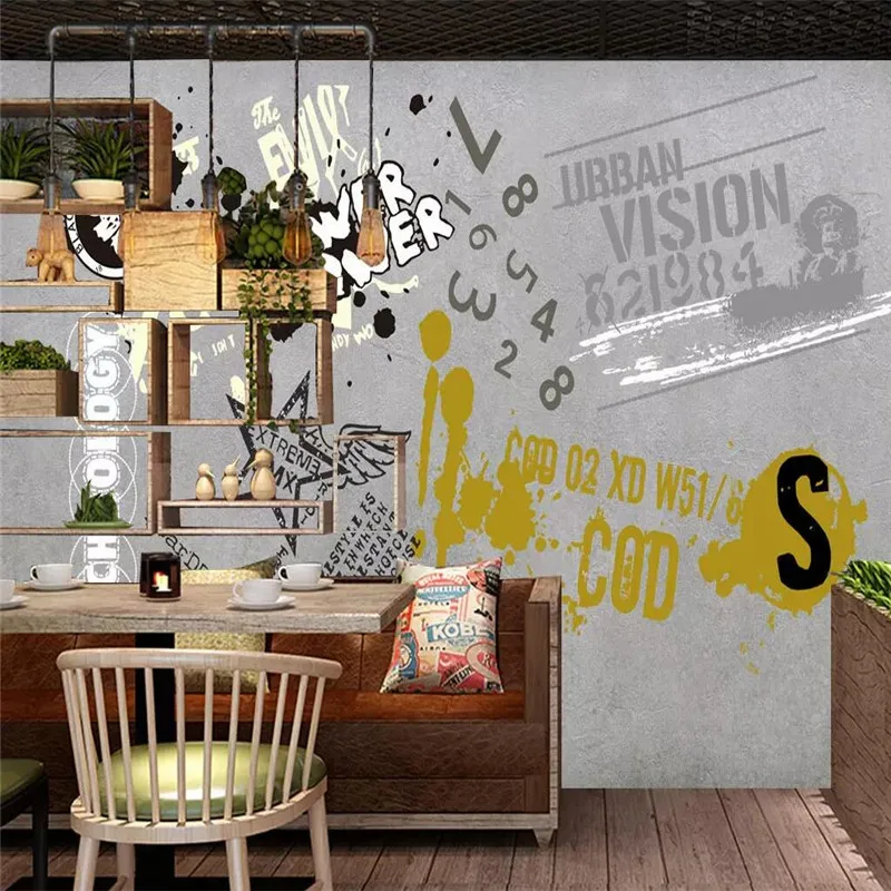 

Creative fashion personality graffiti background wall professional production murals wholesale wallpaper murals custom photo wal