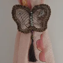 Бабочка бант занавес пряжка зажим ремешок аксессуар украшение плюшевые бусины кисточки