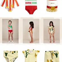 Комбинезон для девочек; короткие джинсовые штаны для девочек; обтягивающий Цельный купальник; красочный комбинезон; детские купальные костюмы