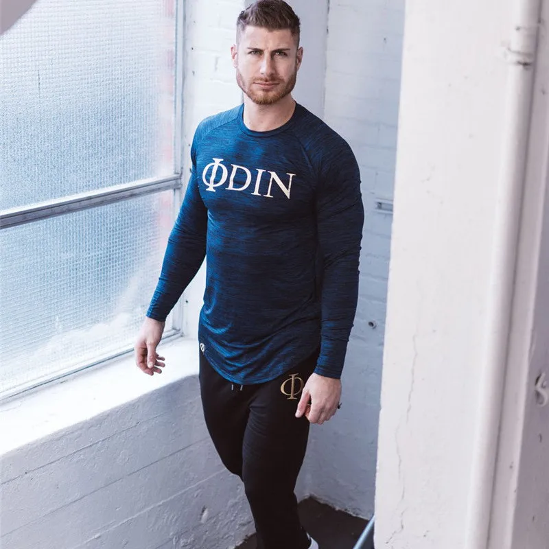

Brand men's long-sleeved T-shirt 2019 fashion men's clothing summer men's T-shirt casual jogger street clothing men's clothing