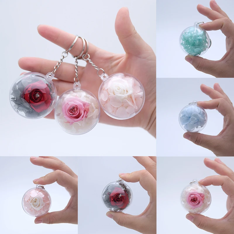 Natural Flower Decoration Eternal Flower Creative Key Ring Bag Keychain