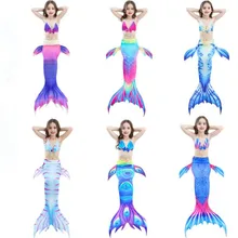 3 шт./компл. для маленьких девочек дети хвост купальник женский купальник-бикини ванный Комплект нарядный костюм для От 4 до 12 лет малыш купальный костюм