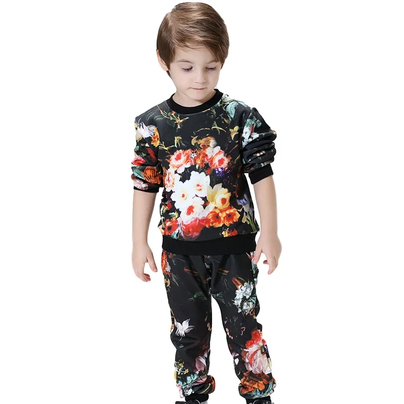Free Shipping Big Boys Clothing Set Autumn Sport Suit Kids Boys