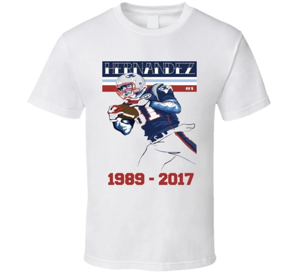 Aaron Hernandez RIP Patriots Football 1989 2017 Sports T Shirt