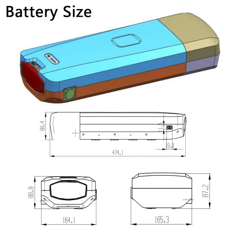 EU US NO TAX Electric Bike Battery E-Bike Lithium Bicycle Battery Samsung LG Cell Rear Rack Battery MTB Road Bicicleta Eletrica  (4)