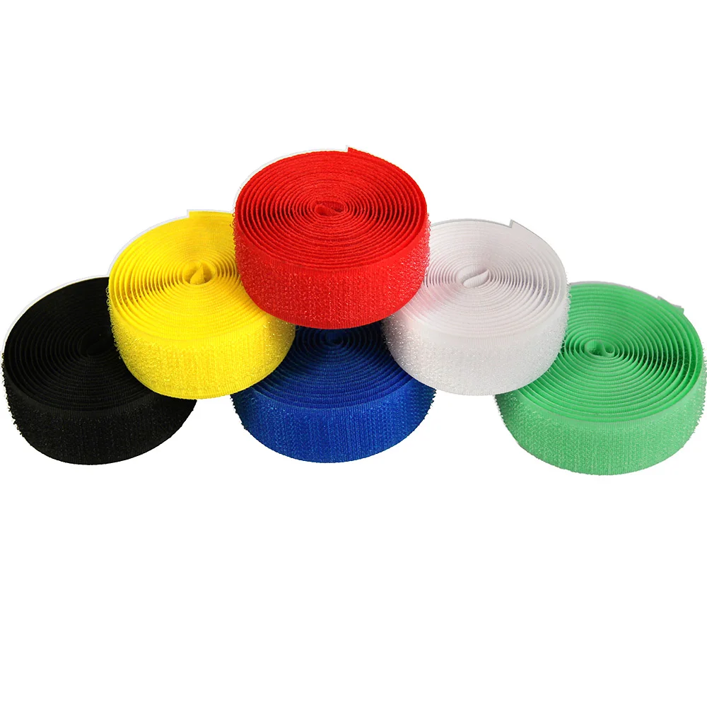 Adhesive Hook and Loop Fastener Tape 2M*2CM Pair Colorful Sew On Snap