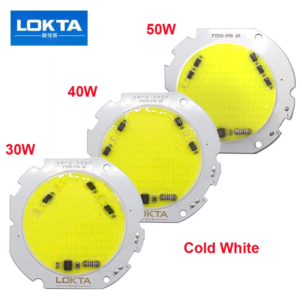 

10PCS/LOT LED Chip COB light beads 30W 40W 50W Don't Need Driver 220V Input Smart IC IP65 For DIY Floodlight Spotlight