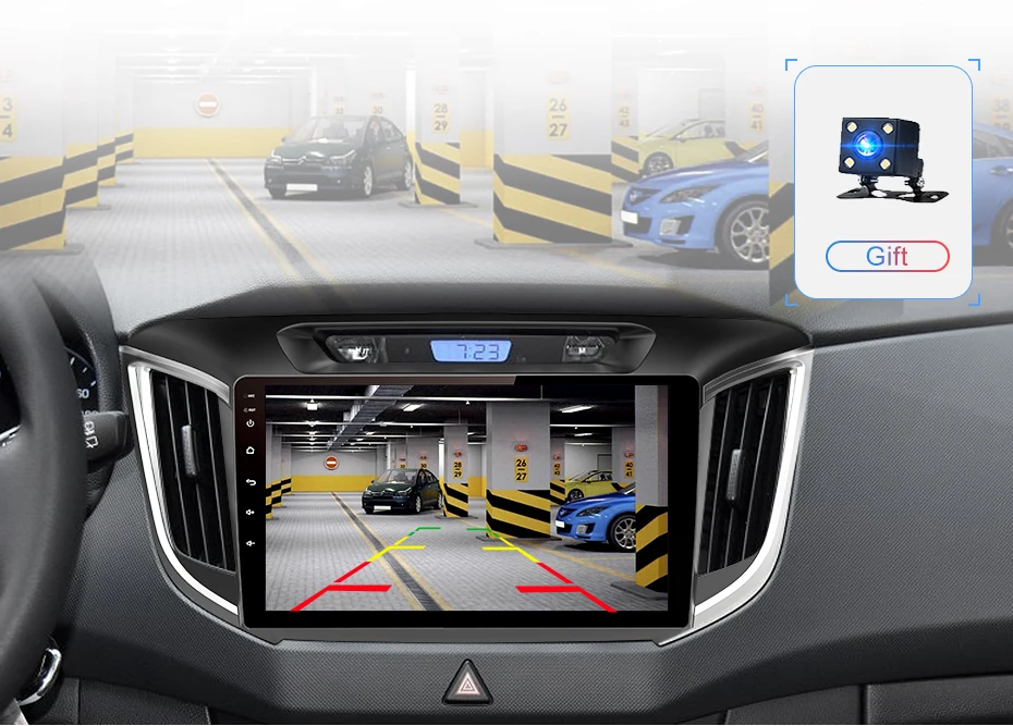 Junsun 2G+ 3 2G Android 8,1 4G Автомобильный dvd Радио мультимедийный плеер gps навигация для hyundai ix25 creta- 2din стерео хедуни