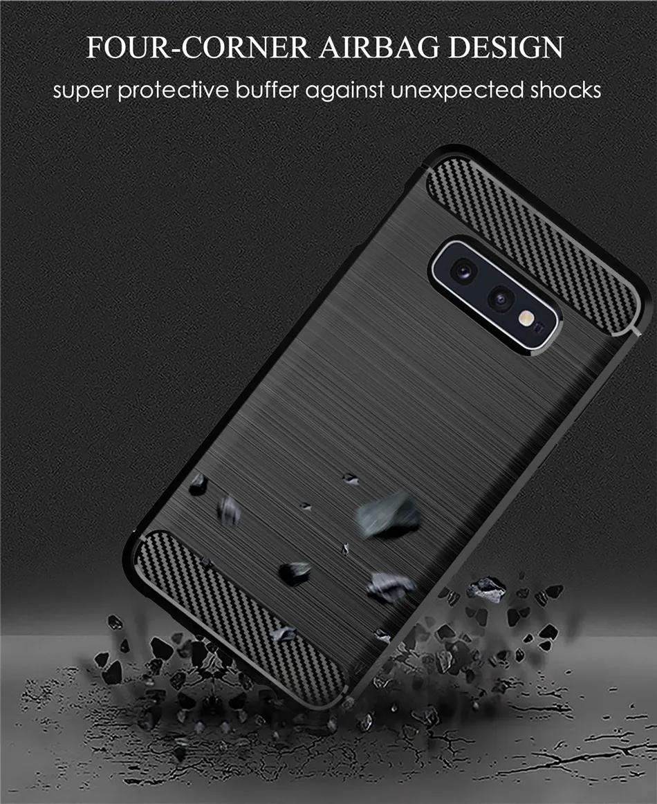 For Samsung S10 Case Silicone Rugged Armor Soft Back Cover Case For Samsung Galaxy S10e S10 Lite Pro S10Pro ShockProof Cases (5)
