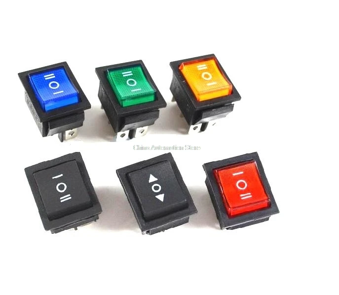 

Rocker Switch Power Switch 3 Position 6 Pins With Light 16A 250VAC/ 20A 125VAC