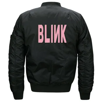 

Cute Korean Girl Group BLACKPINK Blink Patterned Bomber Jacket for Women and Men Cute Girls Kpop Black Pink Fans Basic Jackets