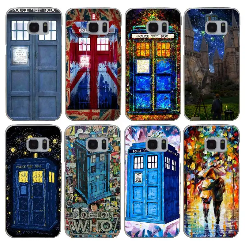 H389 Wolf Doctor Telephone Booth Transparent Hard PC Case Cover For Samsung Galaxy S Note 3 4 5 6 7 8 9 Edge Plus |