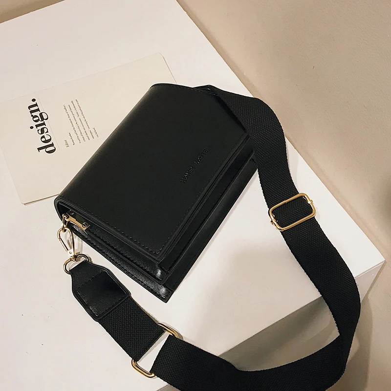  [BXX] Women's Single Shoulder Crossbody Bag All-match Flap 2020 Vintage PU Leather Female Party Han - 33025385602