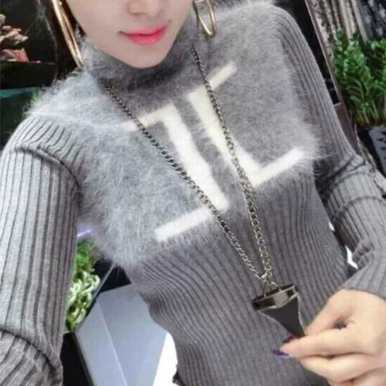 

New Winter Spring Women Sweaters And Pullovers Knitted Casual Soft Base Knitwear Turtleneck Long Sleeve Sweater Pullovers NS529