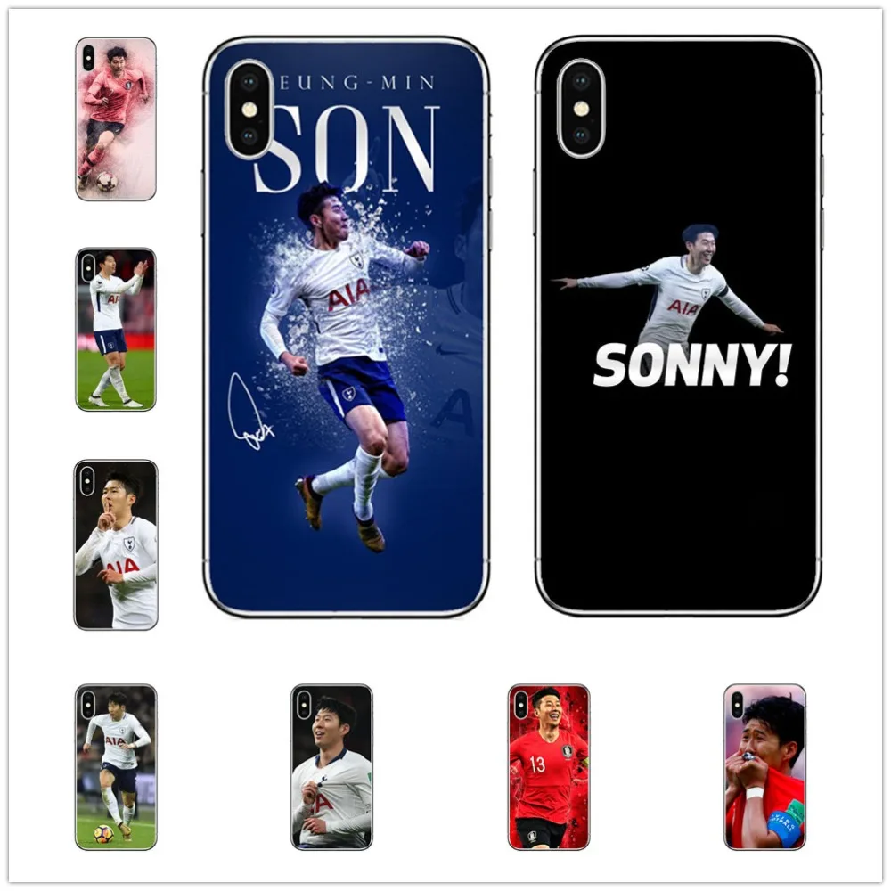 

Son Heung-min Phone Case cover For apple iPhone 6 6S 7 8 Plus 5 5S SE X XR XS XSMAX 10 fashion Korea football star Son min coque