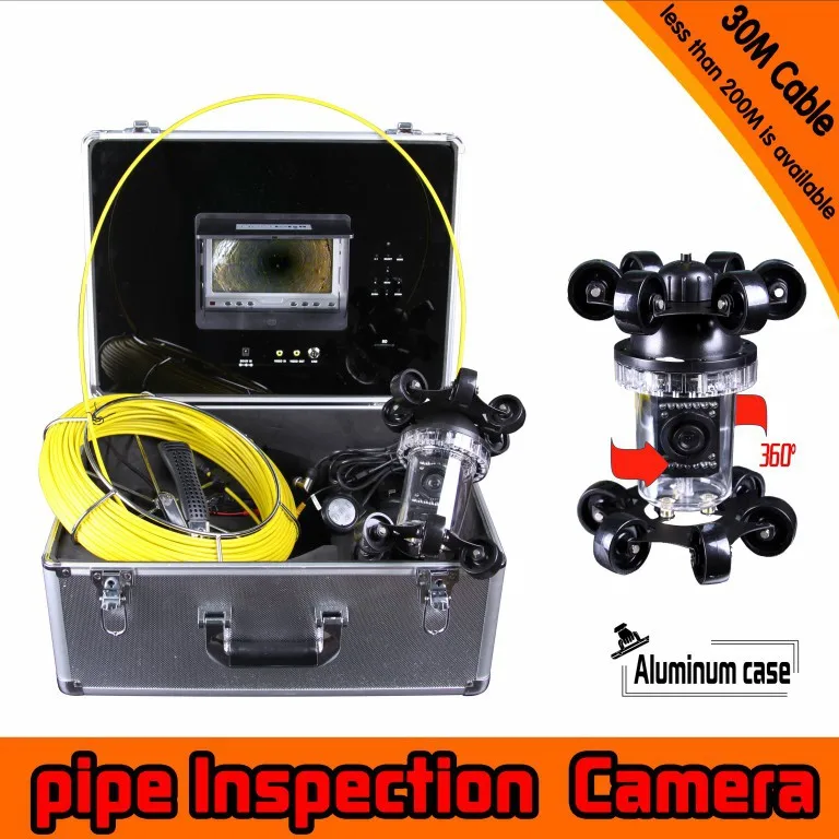 New 30M endoscope camera with DVR video function .pipe camera.Sewer