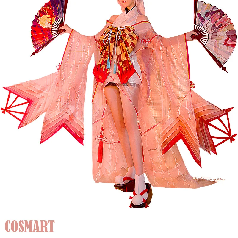 

[Stock] Hot Game Onmyoji SSR Shiranui Diver Ali Kimono Cosplay Costume Uniform Dress Halloween costume for Women NEW FreeShip