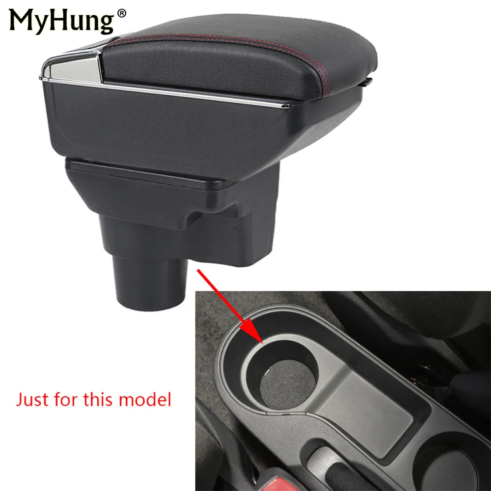

For KIA Rio 4 Rio X-line 2017 2018 Car Armrest box Central Console Arm Store With Down and Rise Function box cup holder ashtray