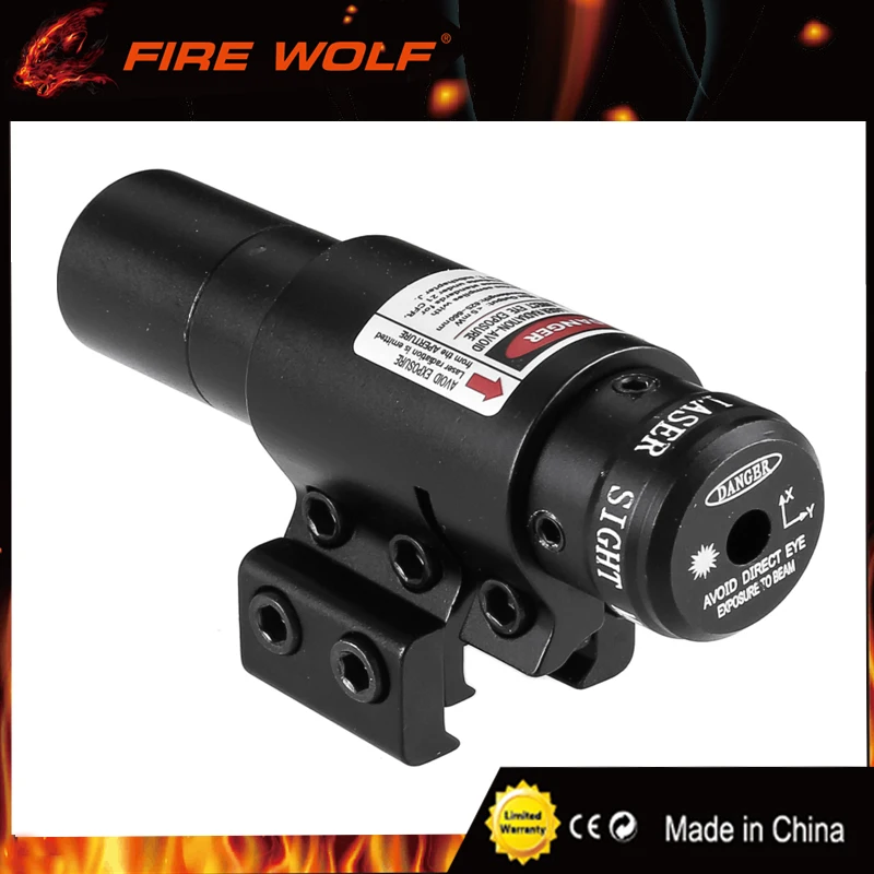 

FIRE WOLF Tactical Red Dot Red Laser Sight With Tail Switch Scope Pistol Hunting Optics Tactical Optics Red dot Laser