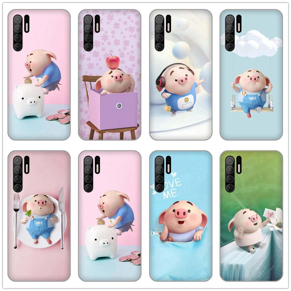 

Cute Piglet lucky boy Listen music Soft TPU Silicone Case Cover for Huawei P10 Plus P20 P30 Pro P7 P8 Lite 2015 Honor 9 V10