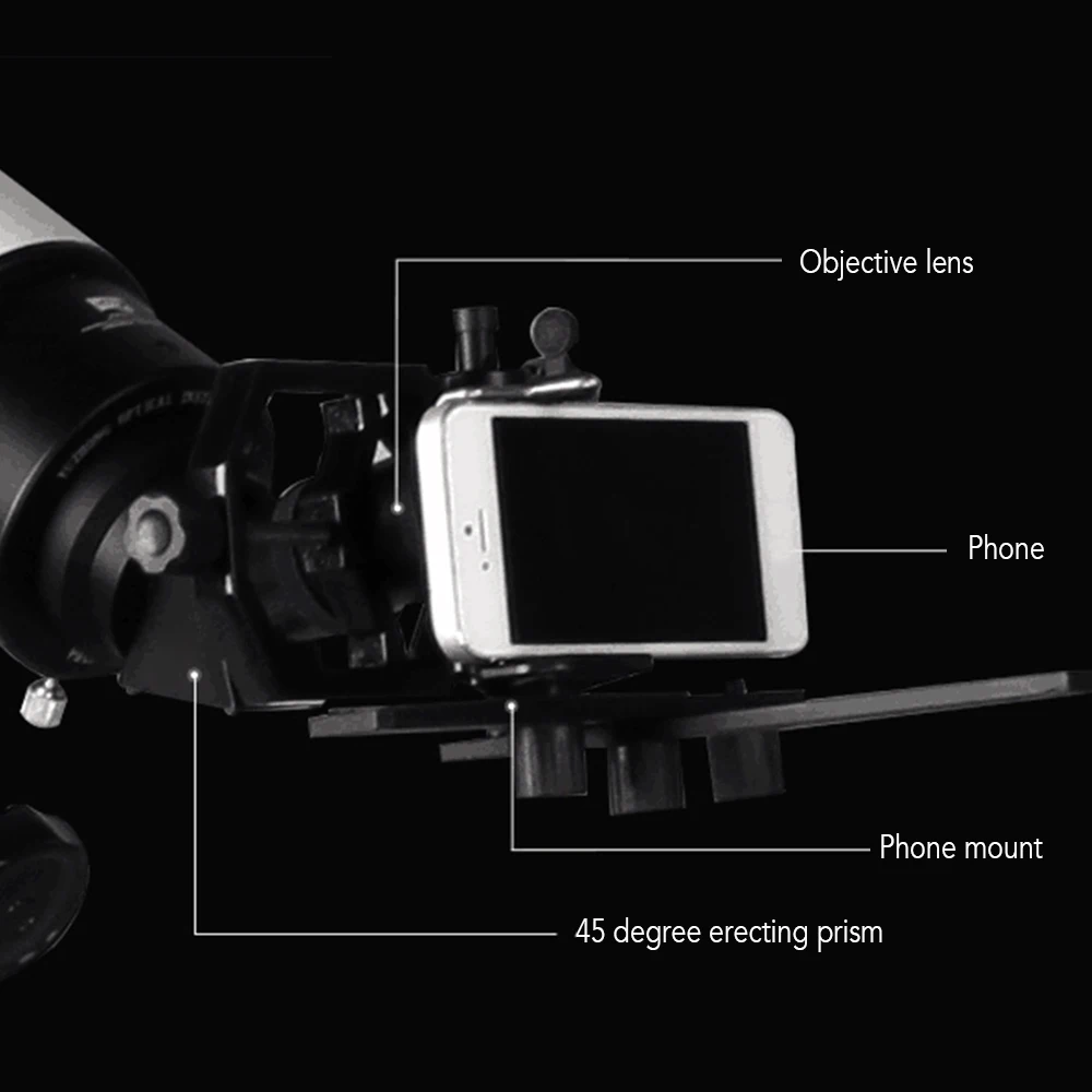 Astronomical Telescope Mirror Erecting 1.25IN 45 / 90 Degrees Zenith Diagonal Adapter Positive Optic Eyepiece Accessories 4