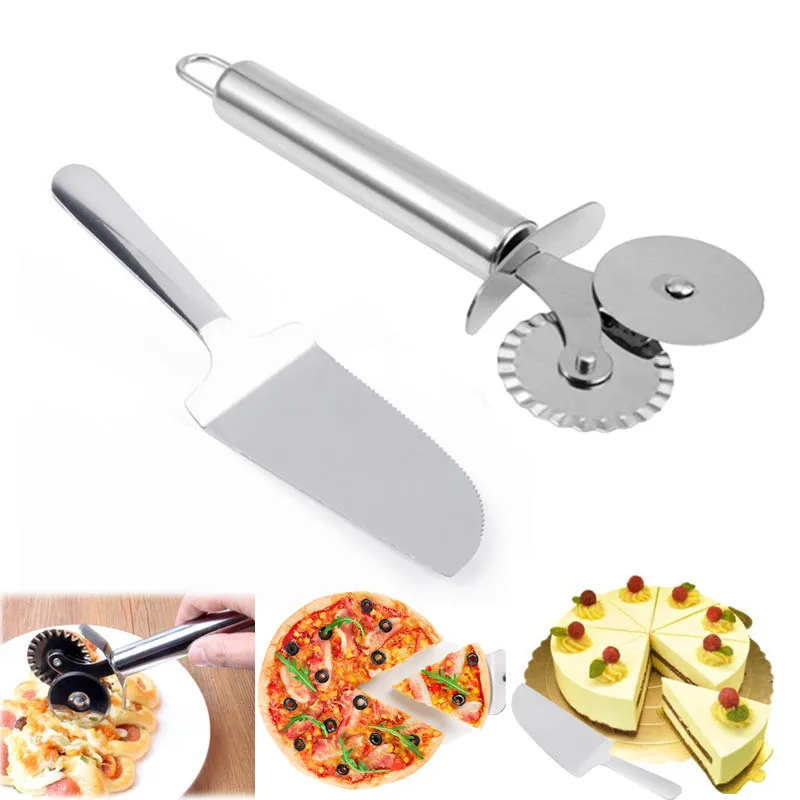 Memokey Pizza Cutter Pizza knife Pie Server Stainless Steel Round Pizza