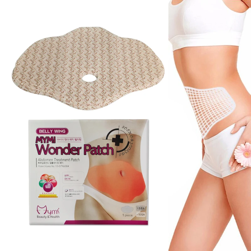 

10 Pcs Mymi Wonder Patch Quick Slimming Patch Belly Slim Patch Abdomen Slimming Fat Burning Navel Stick Weight Loss Slimer Tool