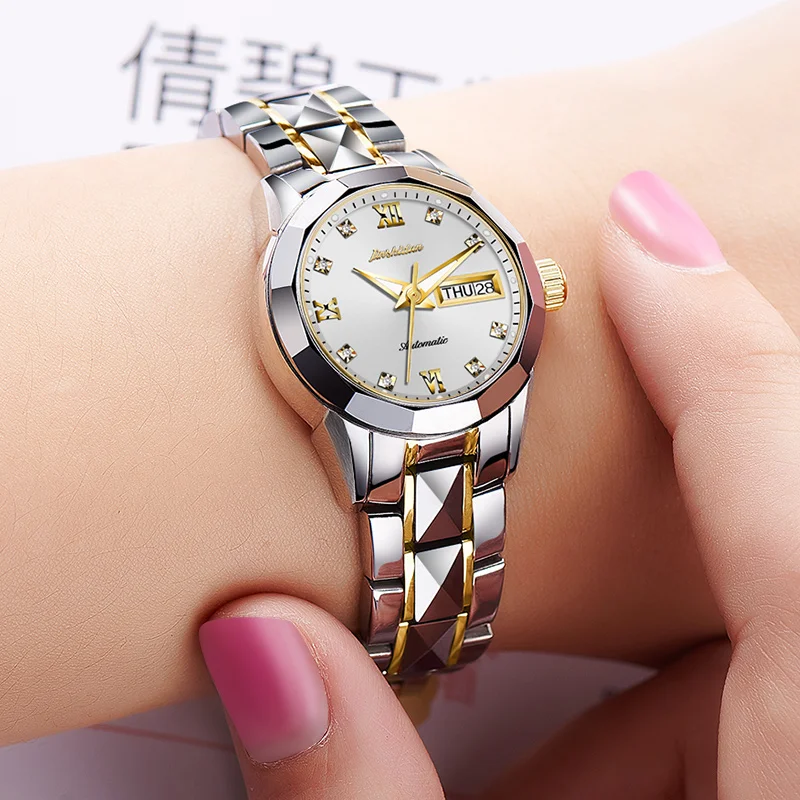 JSDUN Brand Women watches Automatic Mechanical watch Business Tungsten steel watch Waterproof Ladies watch relogio feminino saat