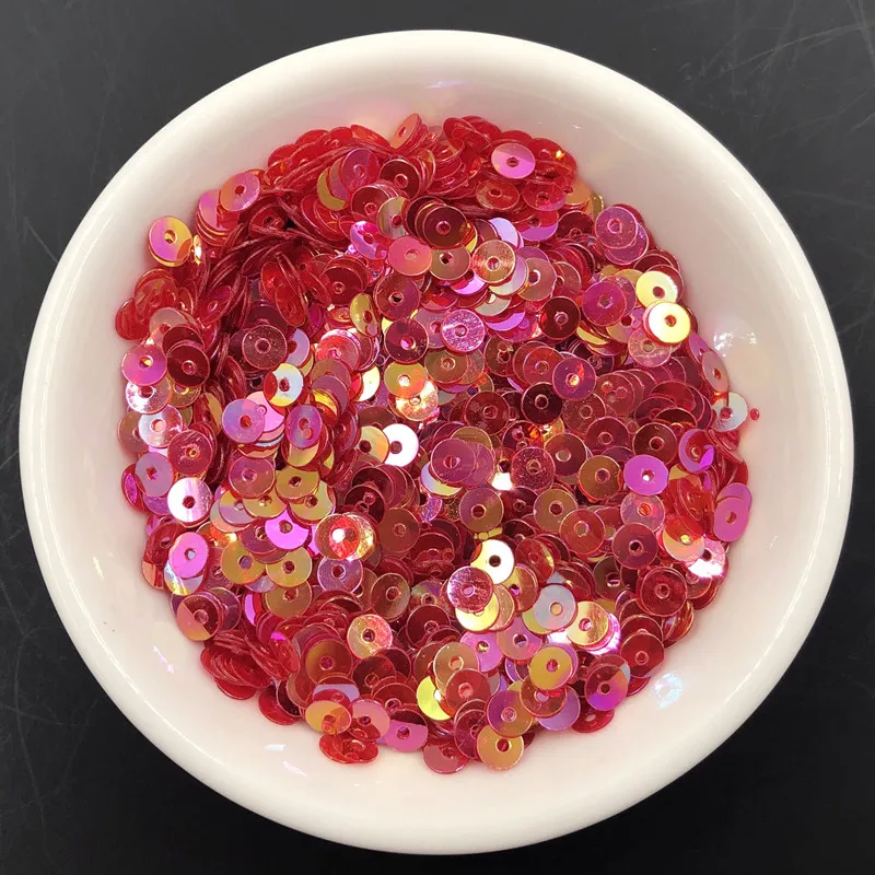 5mm 20g/Pack Trasparent AB Red Sequins PVC Paillette Handmade Wedding Garment Sewing Sequin DIY Craft Lentejuelas Accessories | Дом и сад