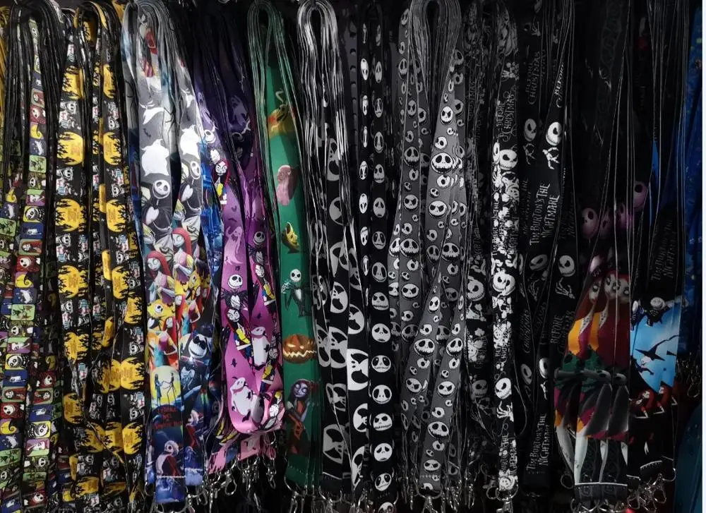 

lot 200pcs/500pcs/1000pcs nightmare before Christmas kids lanyard Neck Strap Lanyard Mobile Phone Key Chain ID Badge Key Chains