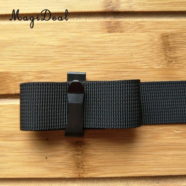 10pcs Webbing Ending Clip Quick Slip Keeper Buckle for Backpack Adjusting  Strap Black