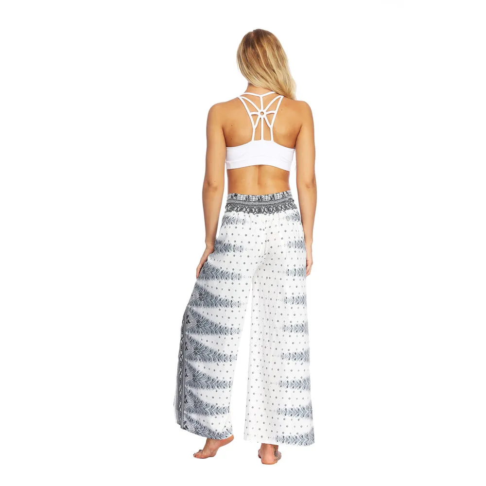 Women Casual Summer Loose Yoga Trousers Baggy Boho Aladdin Jumpsuit Harem Pants women leggings sport fitness